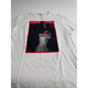 Men's Neil Barrett NWT White "A Kind Of Red" Graphic Short Sleeve T-Shirt Size L
